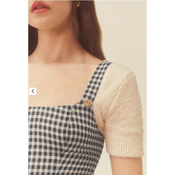 Reformation 6 Tai Gingham Mini Dress - Picture 3 of 8